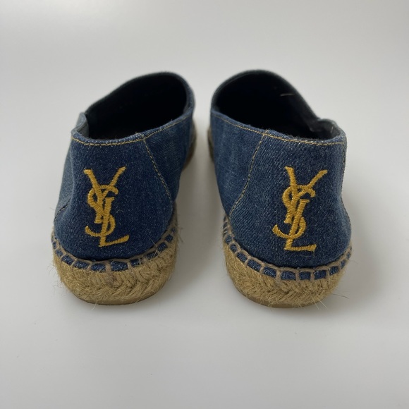 Saint Laurent Denim Espadrilles Womens EU 38.5/US 8.5 $525. Lightly Used. - Picture 5 of 8